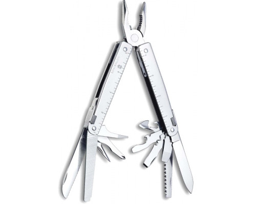 Мультитул Victorinox SwissTool, 115 мм, 28 функций, нержавеющая сталь, кожаный чехол в комплекте