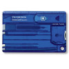 Швейцарская карточка Victorinox SwissCard Quattro, 13 функций, корпус из синего полупрозрачного пластика